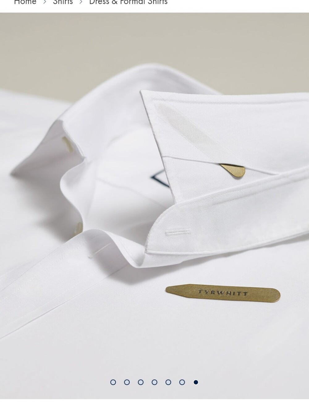 Charles Tyrwhitt Classic Collar Extra Slim Non-Iron Royal Oxford Shirt- 17/35in. - Picture 11 of 11